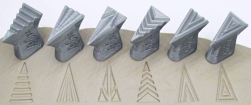 Stempel-Set geometrisch, dreieckig