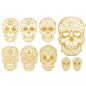 Preview: Gold Skull Decal