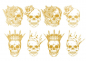 Preview: Gold Skull King & Queen Decal