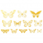 Preview: Gold Schmetterling 01 Dekorbild