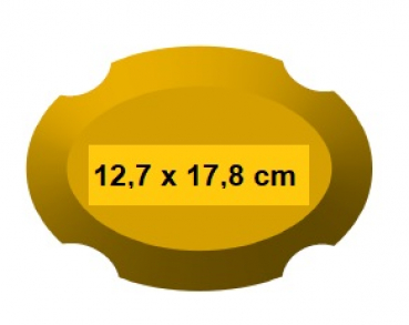 GR Pottery Form - BAROCK oval 17,8 cm -