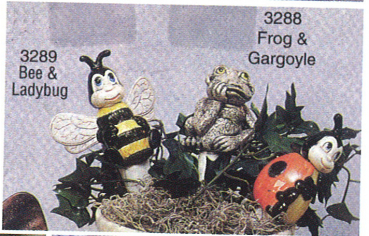 S3288 Frosch und Gargoyle Pflanzenstecker