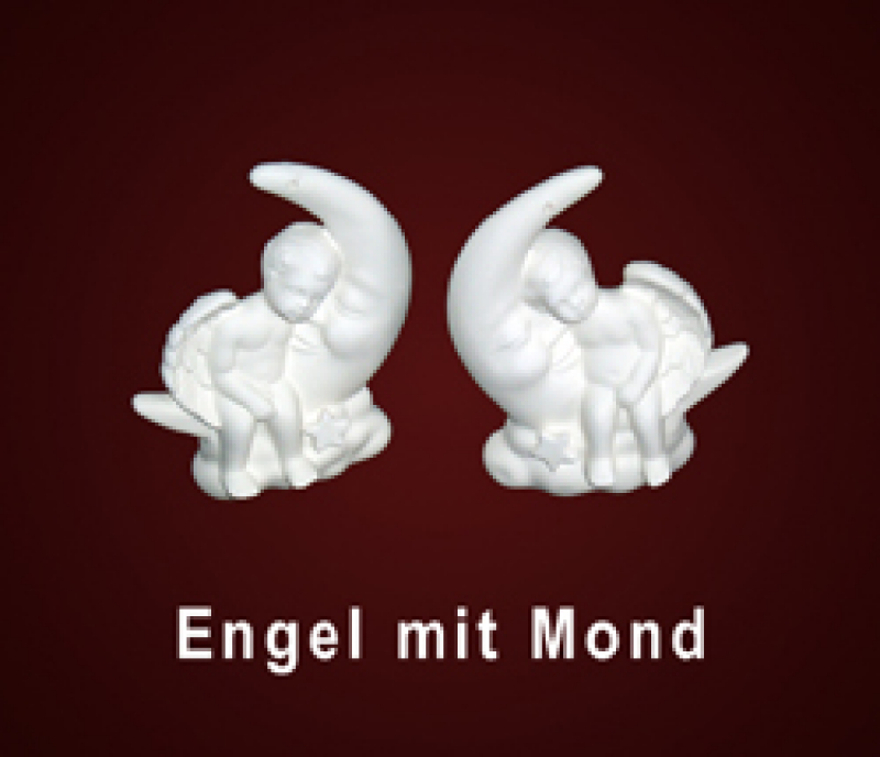 S3647 Engel mit Mond - 12 cm