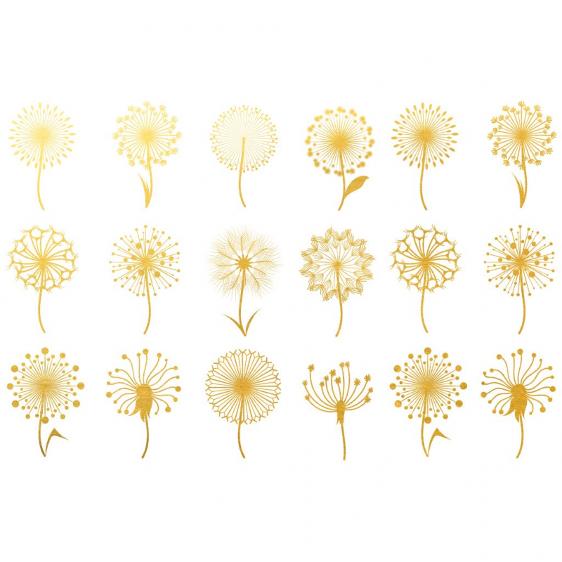 Gold Dandelion Decal