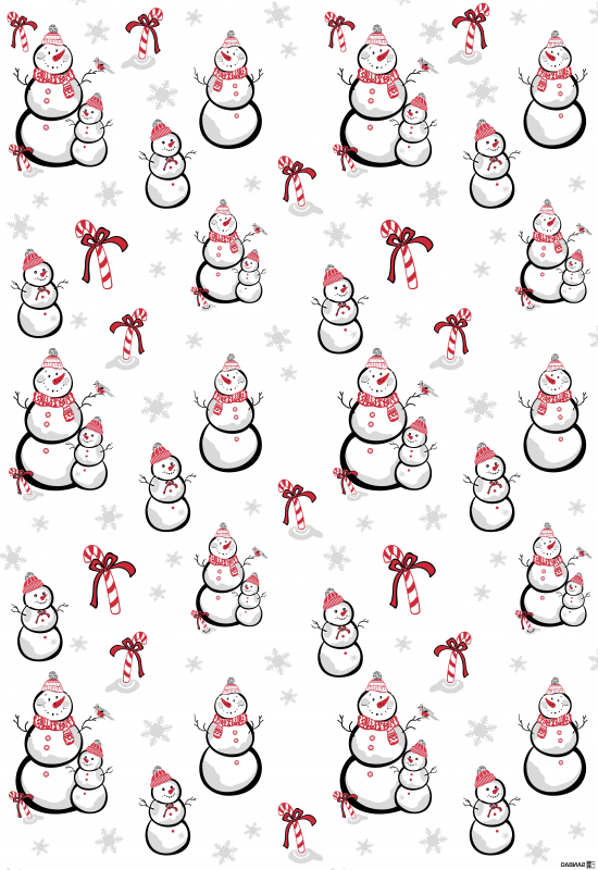 Snow Man Christmas Decal