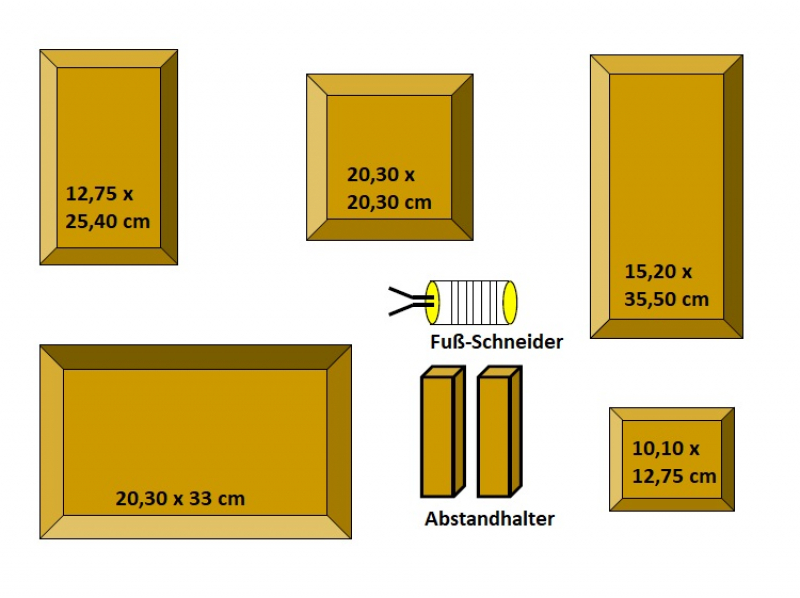 GR Starter-Set eckig mit Werkzeug